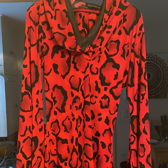 Wish wear red leopard print romper size Large - Picture 1 of 1